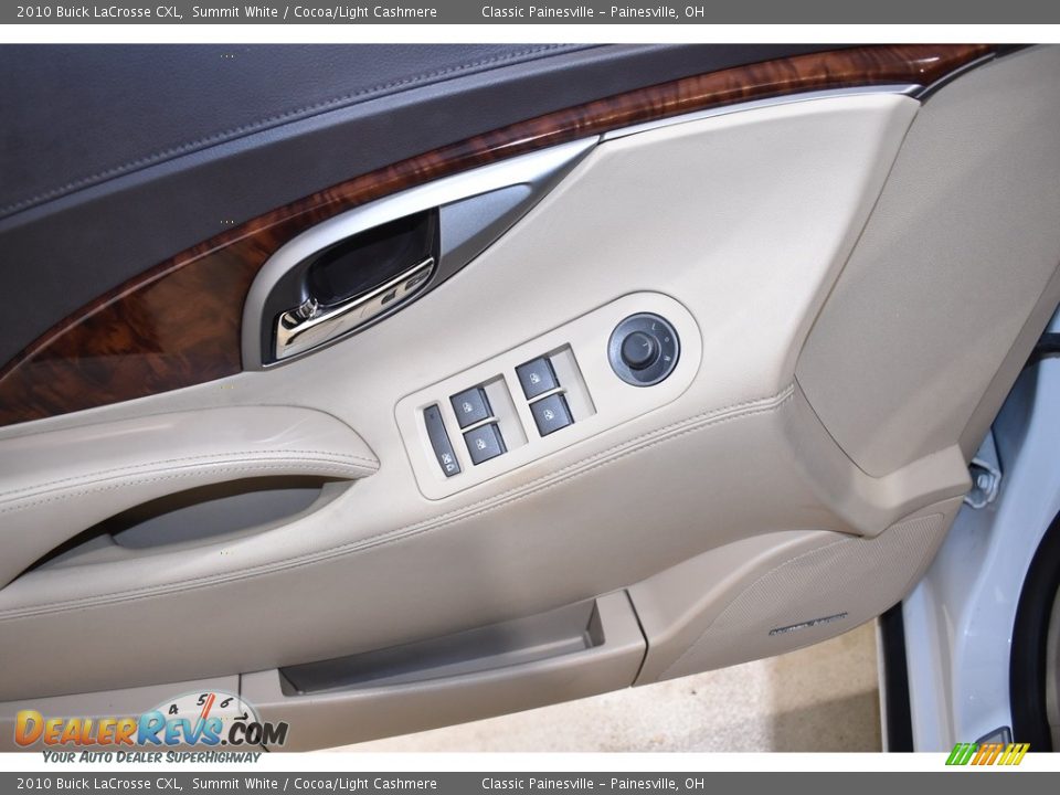 2010 Buick LaCrosse CXL Summit White / Cocoa/Light Cashmere Photo #10