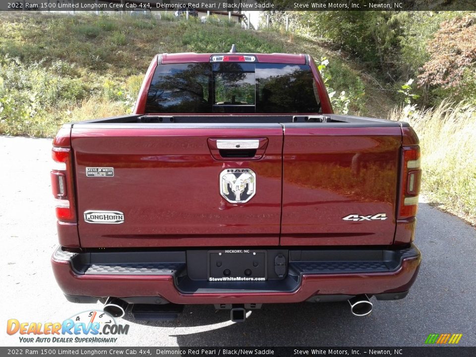 2022 Ram 1500 Limited Longhorn Crew Cab 4x4 Delmonico Red Pearl / Black/New Saddle Photo #7