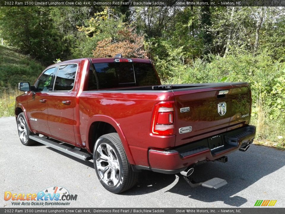 2022 Ram 1500 Limited Longhorn Crew Cab 4x4 Delmonico Red Pearl / Black/New Saddle Photo #10