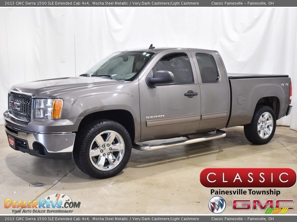 2013 GMC Sierra 1500 SLE Extended Cab 4x4 Mocha Steel Metallic / Very Dark Cashmere/Light Cashmere Photo #1