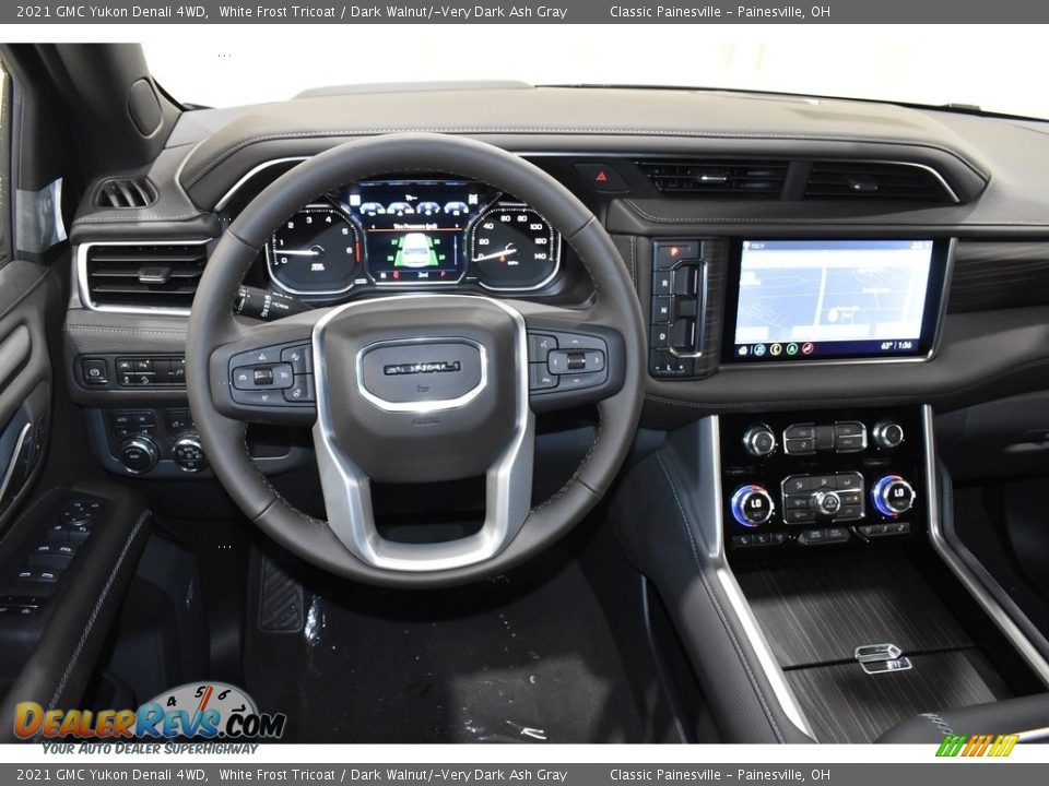 2021 GMC Yukon Denali 4WD White Frost Tricoat / Dark Walnut/­Very Dark Ash Gray Photo #13