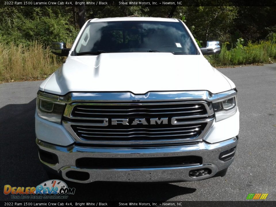 2022 Ram 1500 Laramie Crew Cab 4x4 Bright White / Black Photo #3