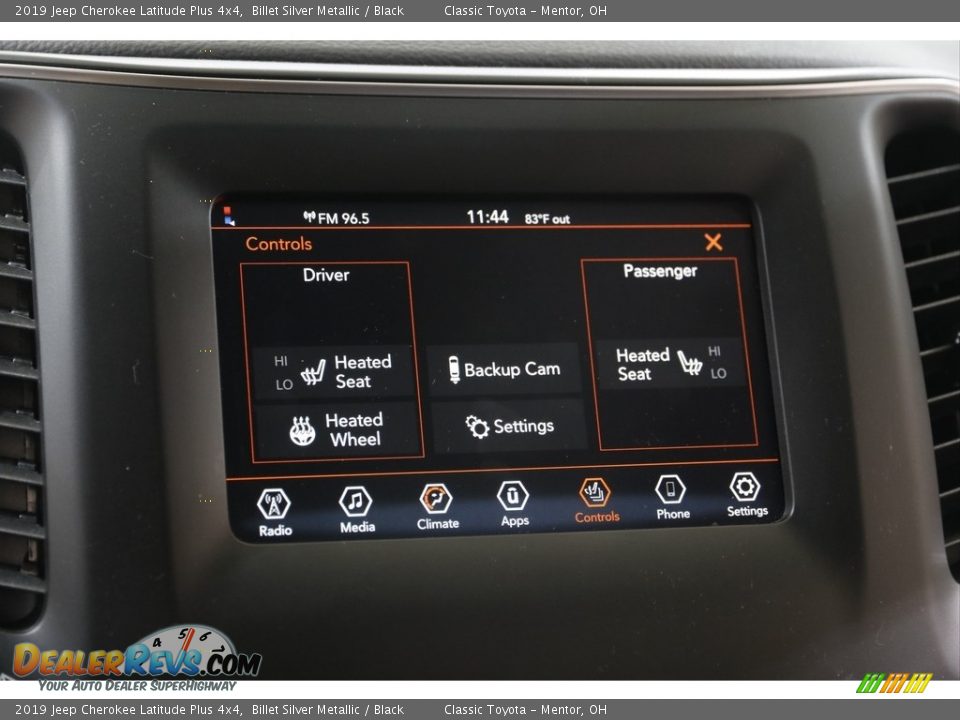 2019 Jeep Cherokee Latitude Plus 4x4 Billet Silver Metallic / Black Photo #12