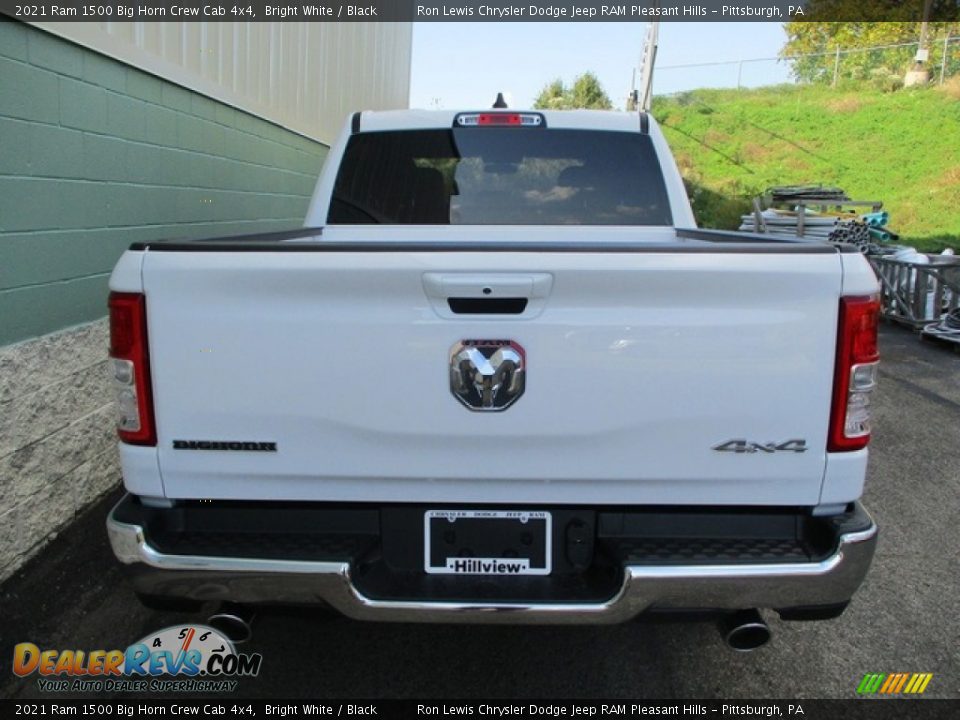 2021 Ram 1500 Big Horn Crew Cab 4x4 Bright White / Black Photo #4