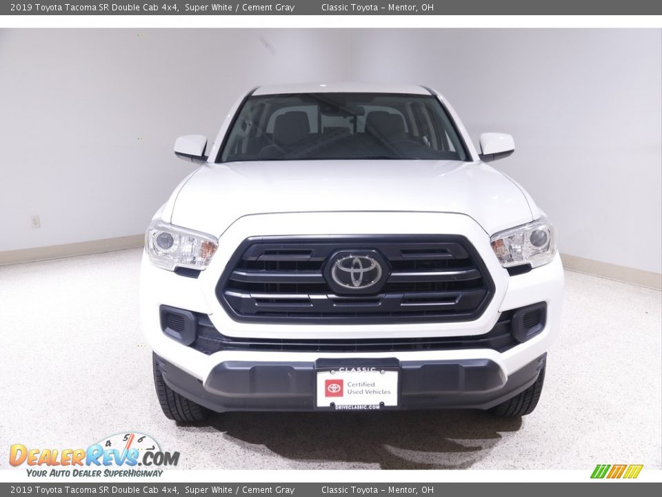 2019 Toyota Tacoma SR Double Cab 4x4 Super White / Cement Gray Photo #2