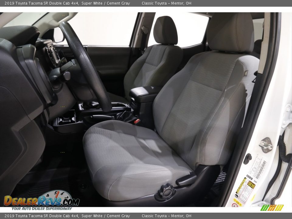 2019 Toyota Tacoma SR Double Cab 4x4 Super White / Cement Gray Photo #5