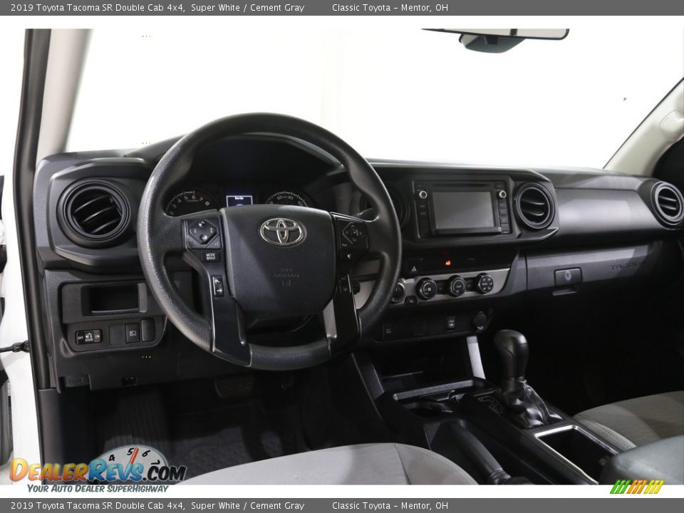 2019 Toyota Tacoma SR Double Cab 4x4 Super White / Cement Gray Photo #6