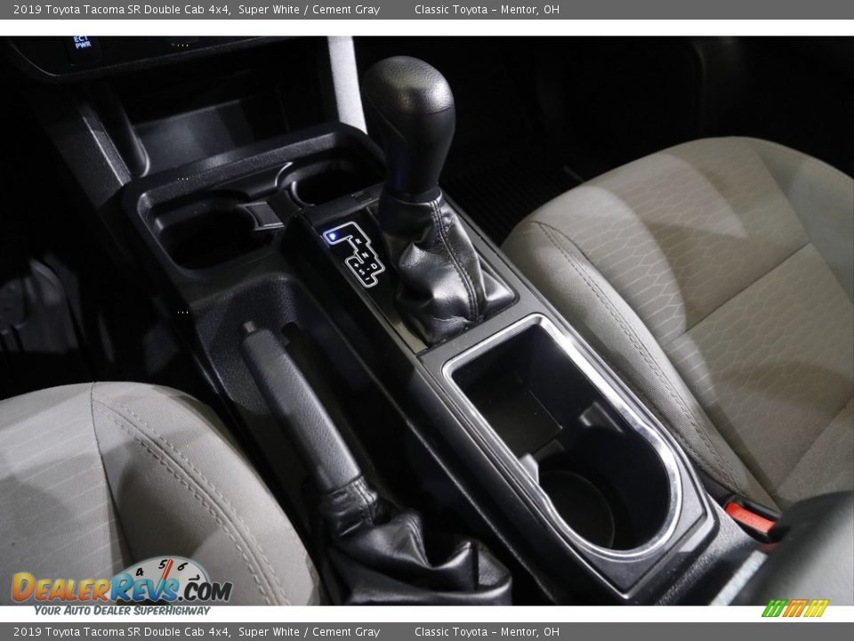 2019 Toyota Tacoma SR Double Cab 4x4 Super White / Cement Gray Photo #12
