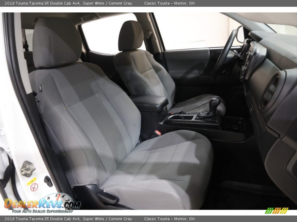 2019 Toyota Tacoma SR Double Cab 4x4 Super White / Cement Gray Photo #13