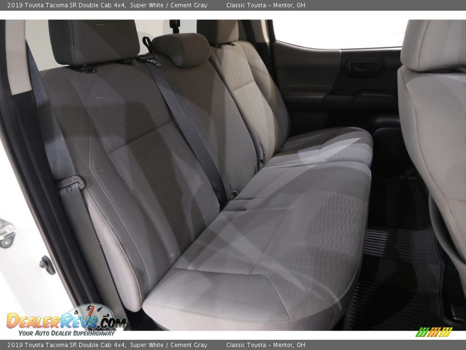 2019 Toyota Tacoma SR Double Cab 4x4 Super White / Cement Gray Photo #14