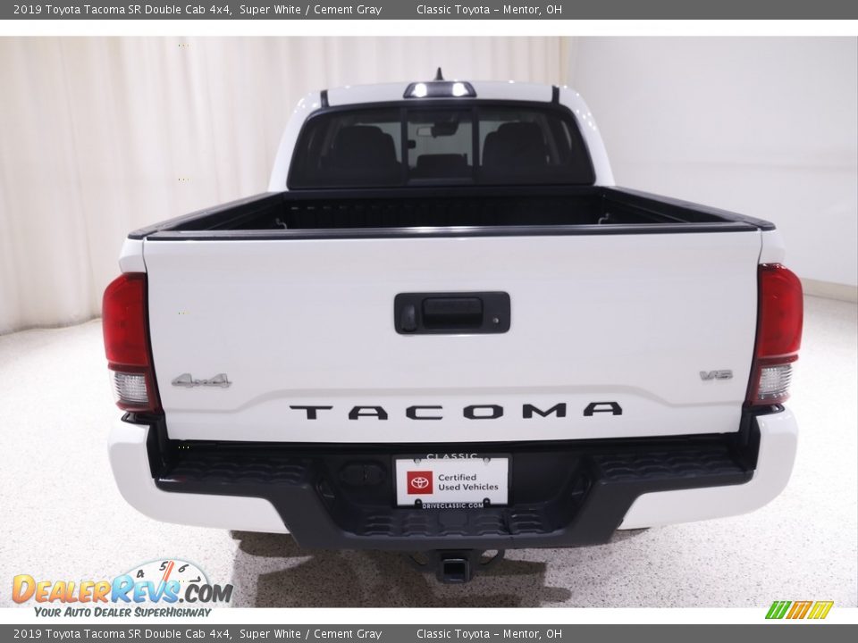 2019 Toyota Tacoma SR Double Cab 4x4 Super White / Cement Gray Photo #16