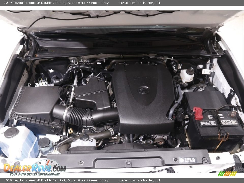 2019 Toyota Tacoma SR Double Cab 4x4 Super White / Cement Gray Photo #17