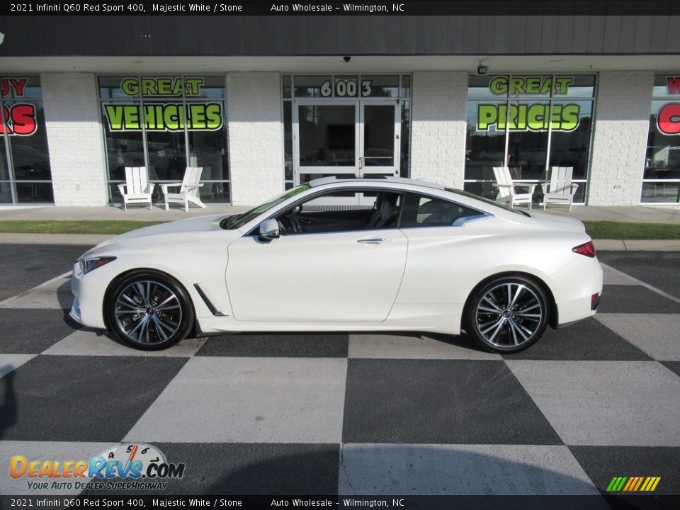 2021 Infiniti Q60 Red Sport 400 Majestic White / Stone Photo #1
