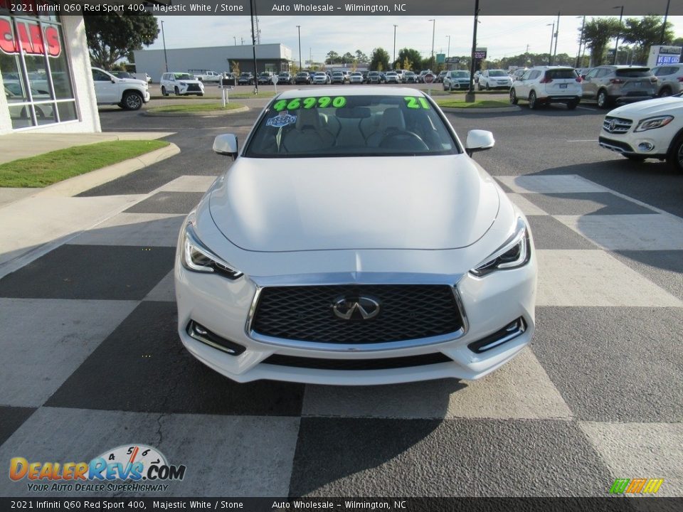 2021 Infiniti Q60 Red Sport 400 Majestic White / Stone Photo #2