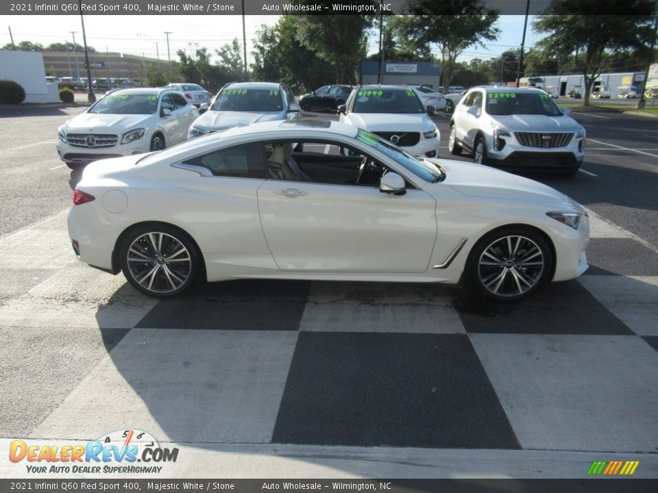 Majestic White 2021 Infiniti Q60 Red Sport 400 Photo #3