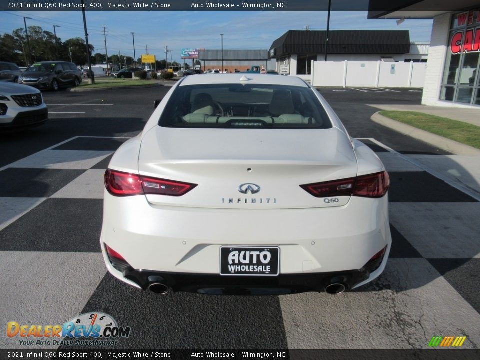2021 Infiniti Q60 Red Sport 400 Majestic White / Stone Photo #4
