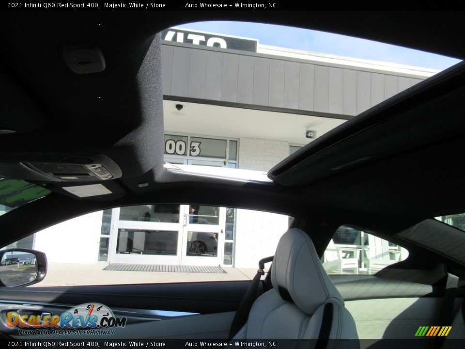 2021 Infiniti Q60 Red Sport 400 Majestic White / Stone Photo #11