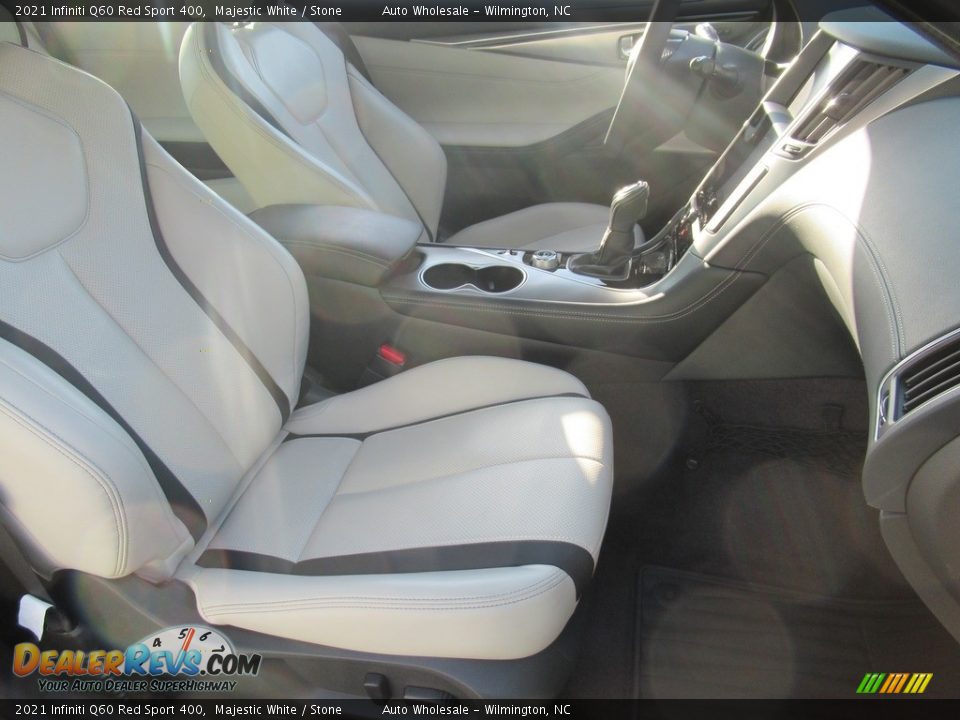 Front Seat of 2021 Infiniti Q60 Red Sport 400 Photo #13