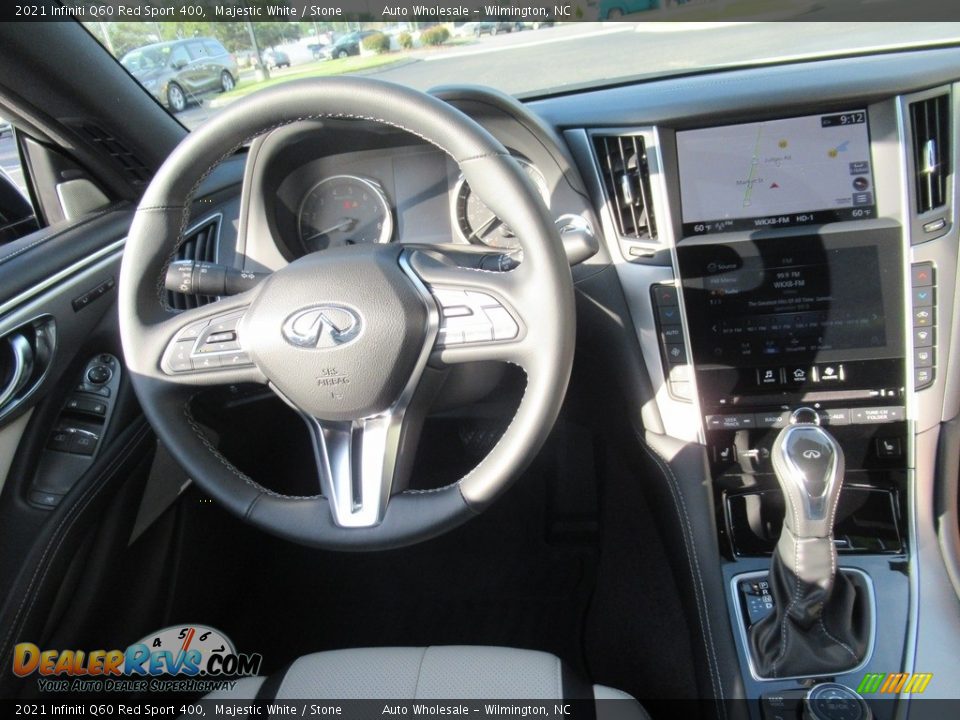 2021 Infiniti Q60 Red Sport 400 Majestic White / Stone Photo #14