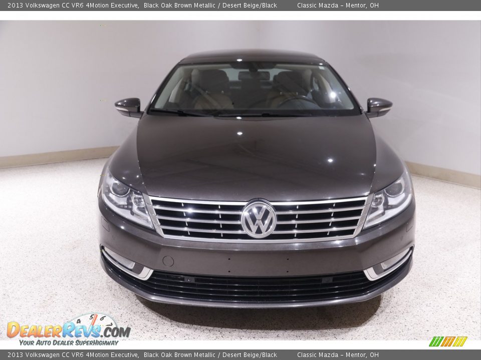 2013 Volkswagen CC VR6 4Motion Executive Black Oak Brown Metallic / Desert Beige/Black Photo #2