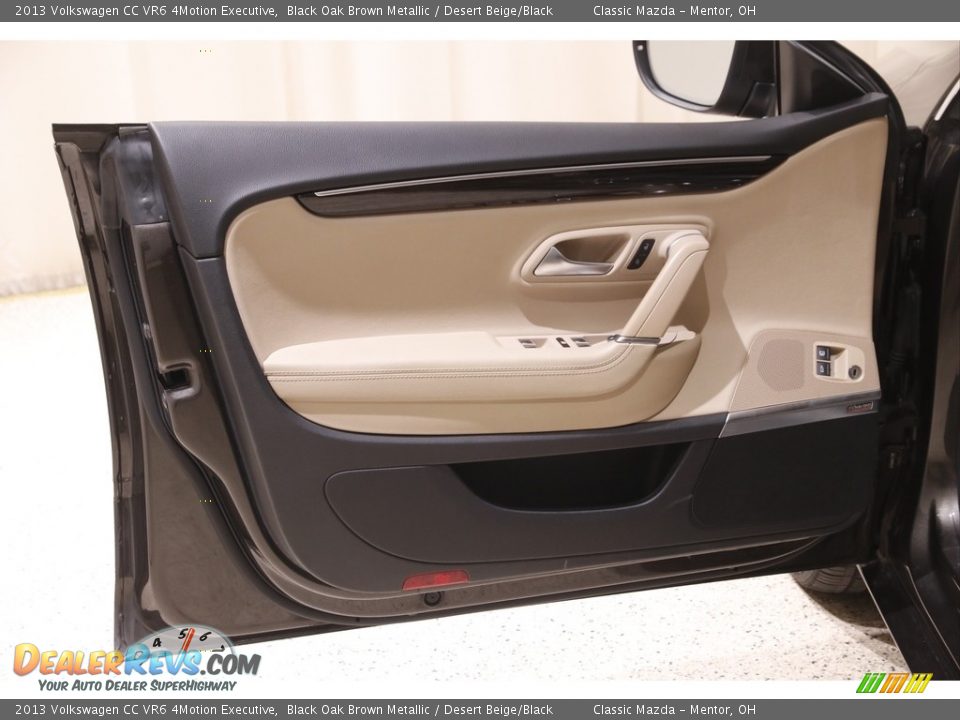 2013 Volkswagen CC VR6 4Motion Executive Black Oak Brown Metallic / Desert Beige/Black Photo #4
