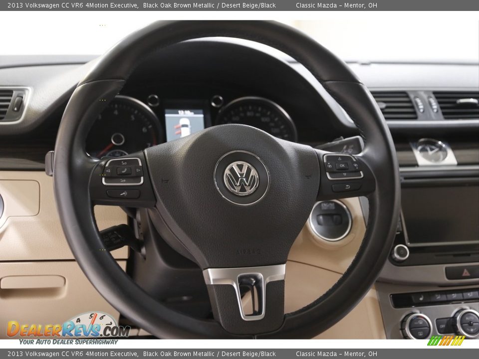 2013 Volkswagen CC VR6 4Motion Executive Black Oak Brown Metallic / Desert Beige/Black Photo #7