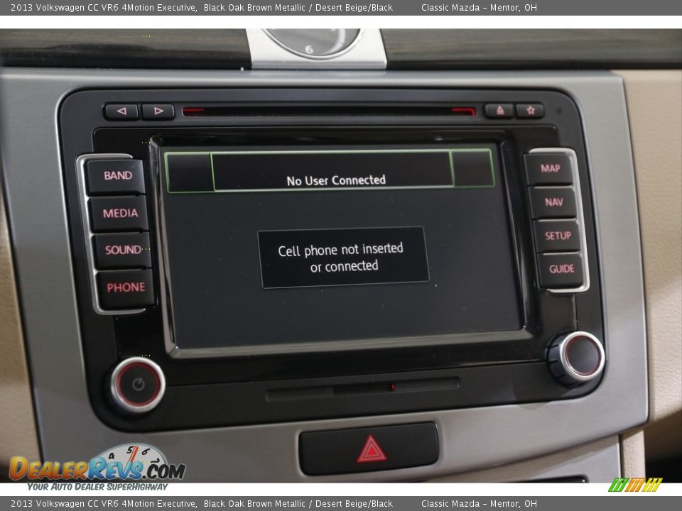 2013 Volkswagen CC VR6 4Motion Executive Black Oak Brown Metallic / Desert Beige/Black Photo #11