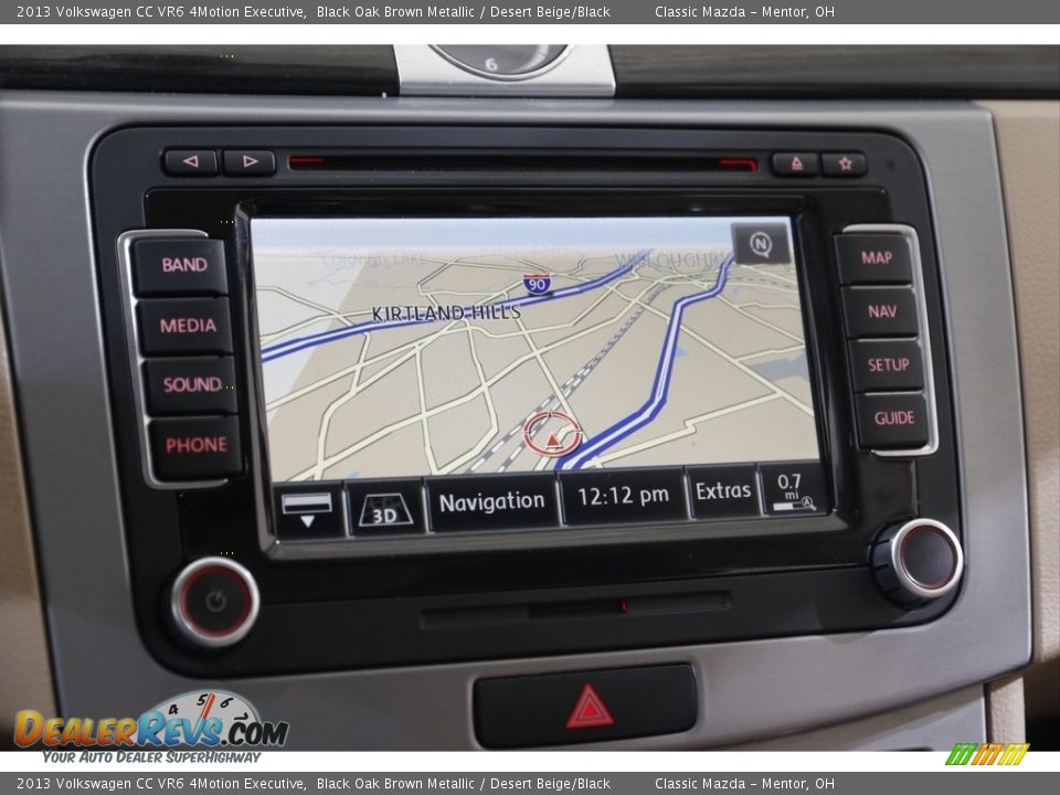 2013 Volkswagen CC VR6 4Motion Executive Black Oak Brown Metallic / Desert Beige/Black Photo #12