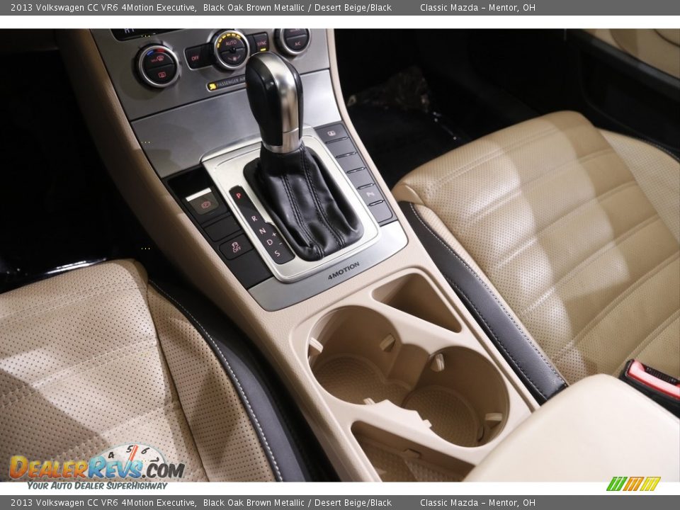2013 Volkswagen CC VR6 4Motion Executive Black Oak Brown Metallic / Desert Beige/Black Photo #13