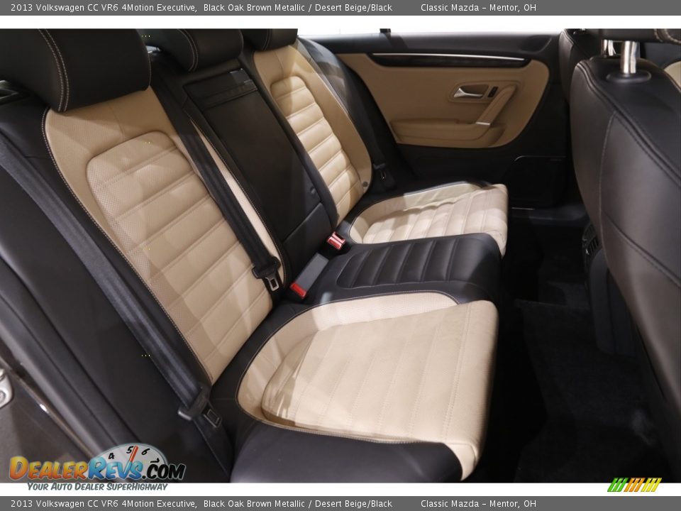 2013 Volkswagen CC VR6 4Motion Executive Black Oak Brown Metallic / Desert Beige/Black Photo #15
