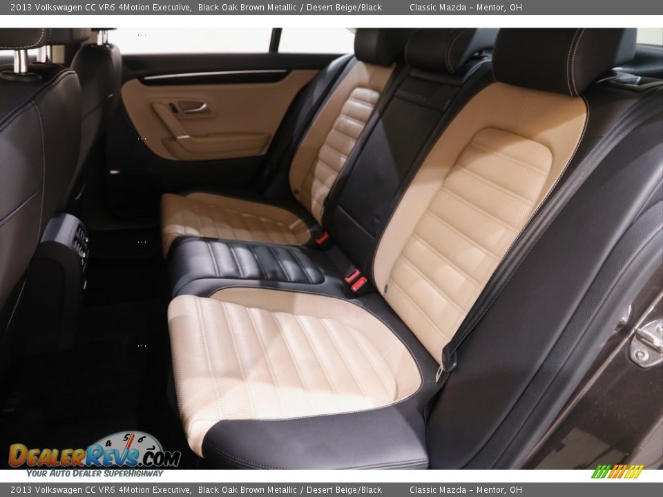 2013 Volkswagen CC VR6 4Motion Executive Black Oak Brown Metallic / Desert Beige/Black Photo #16
