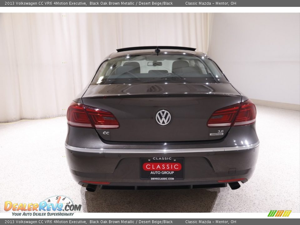 2013 Volkswagen CC VR6 4Motion Executive Black Oak Brown Metallic / Desert Beige/Black Photo #17