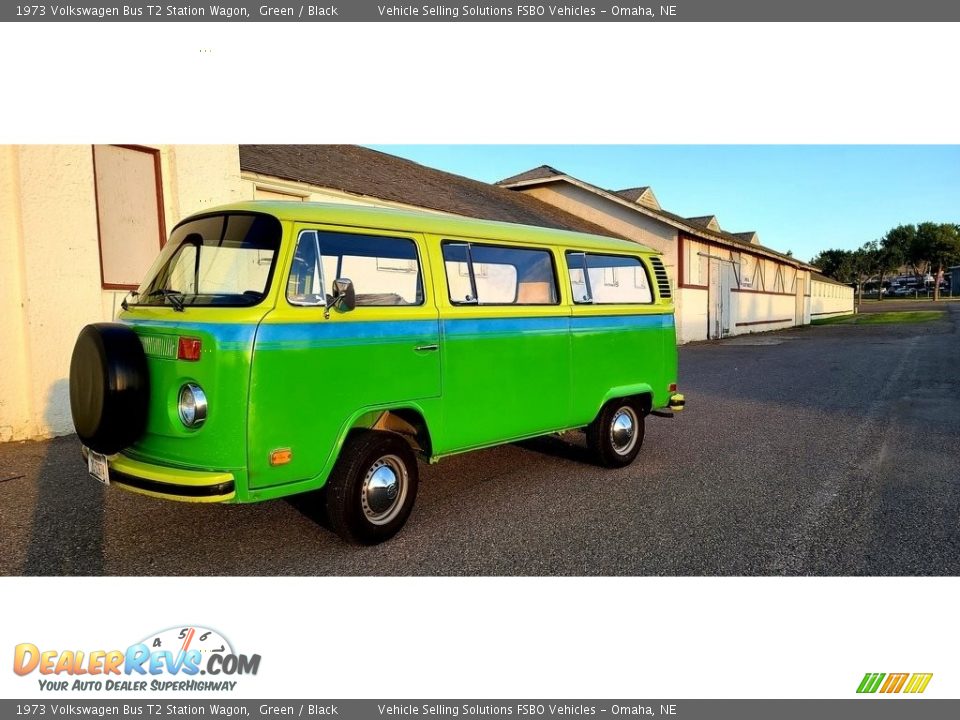 Green 1973 Volkswagen Bus T2 Station Wagon Photo #2