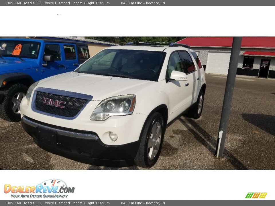 2009 GMC Acadia SLT White Diamond Tricoat / Light Titanium Photo #5