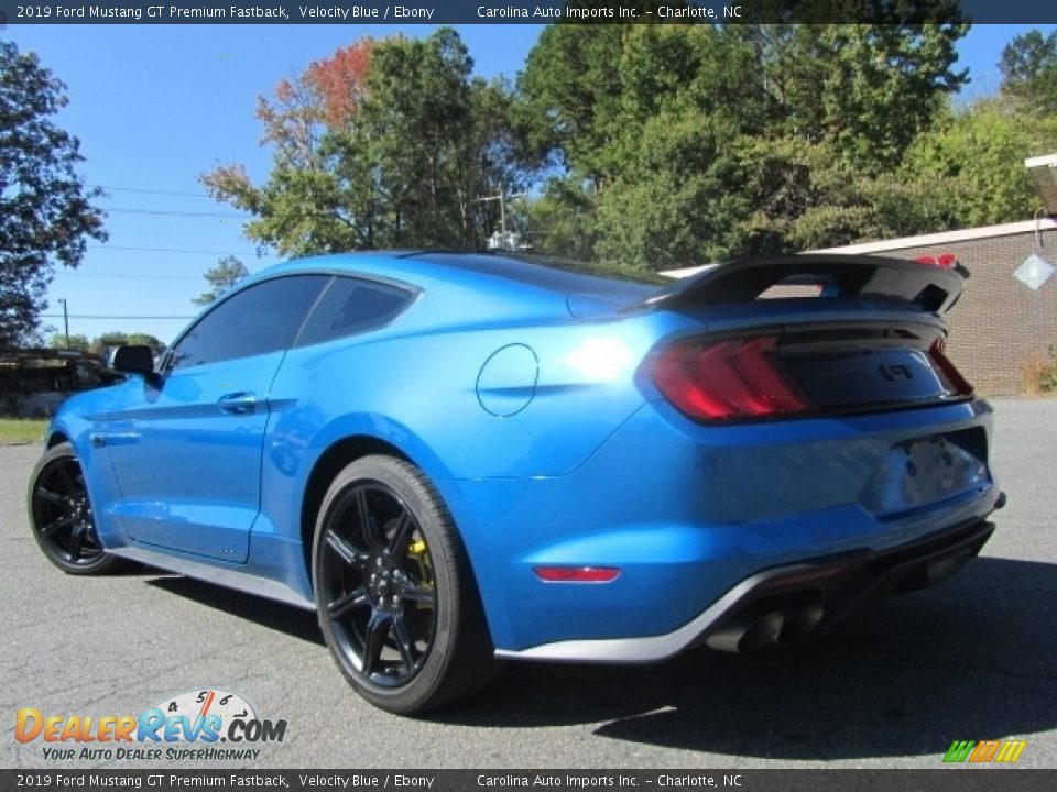 2019 Ford Mustang GT Premium Fastback Velocity Blue / Ebony Photo #8