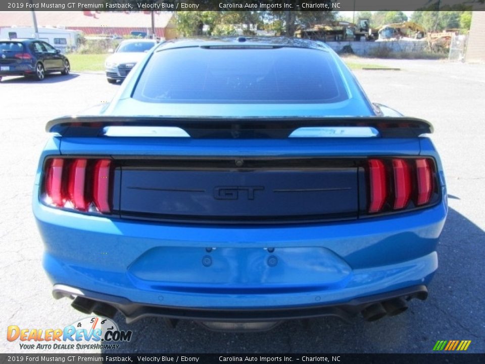 2019 Ford Mustang GT Premium Fastback Velocity Blue / Ebony Photo #9