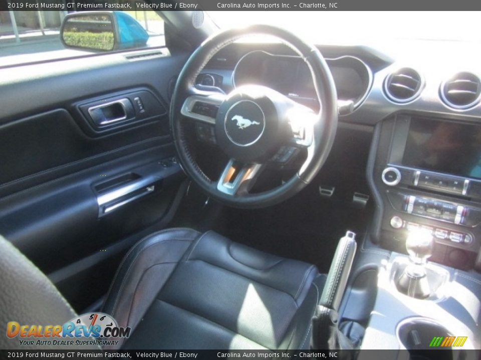 2019 Ford Mustang GT Premium Fastback Velocity Blue / Ebony Photo #12