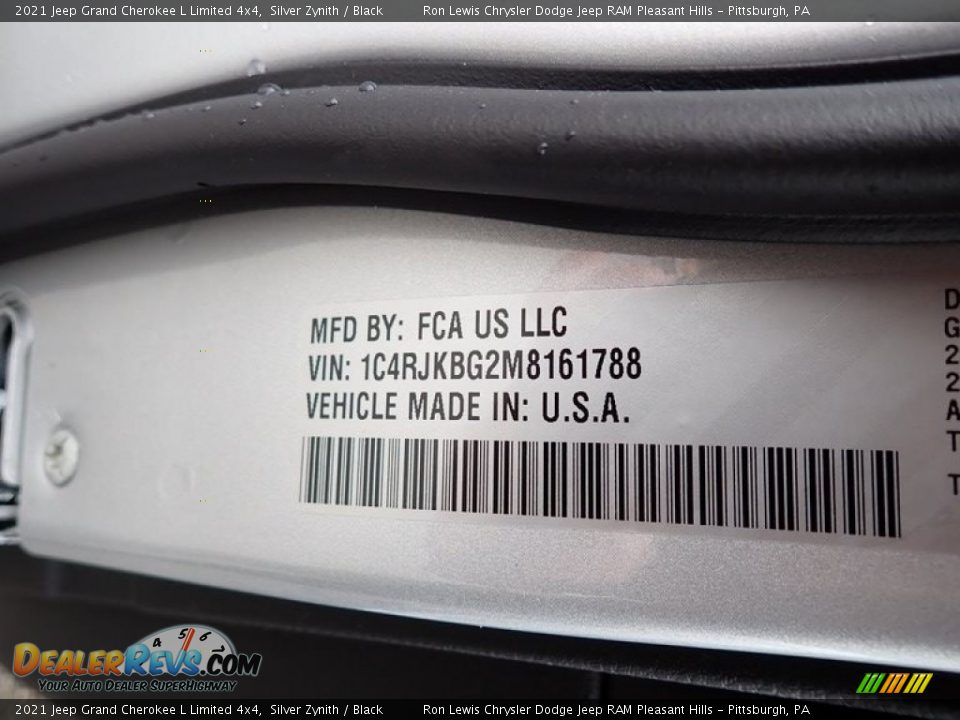 2021 Jeep Grand Cherokee L Limited 4x4 Silver Zynith / Black Photo #15