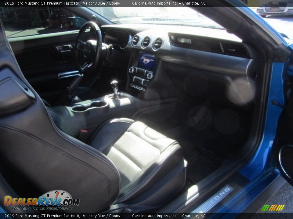 2019 Ford Mustang GT Premium Fastback Velocity Blue / Ebony Photo #22