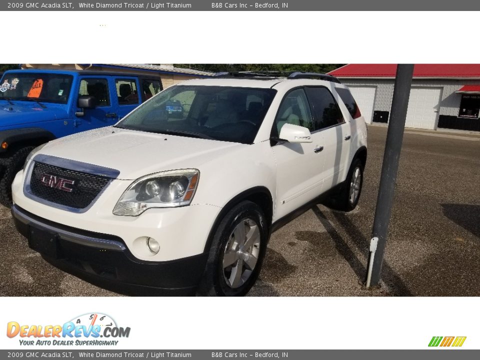 2009 GMC Acadia SLT White Diamond Tricoat / Light Titanium Photo #26