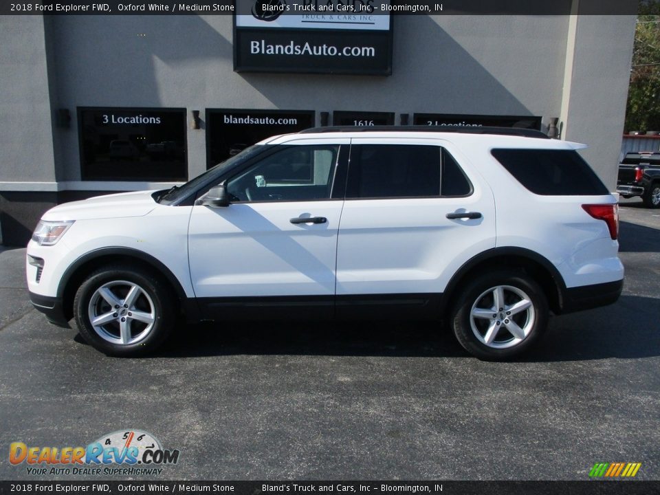 2018 Ford Explorer FWD Oxford White / Medium Stone Photo #1