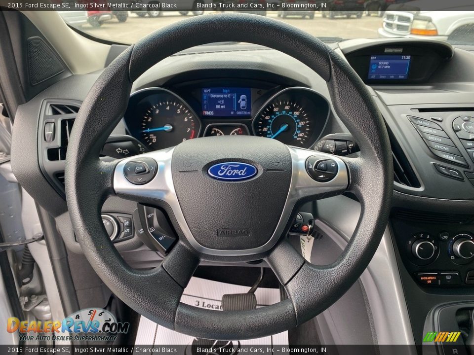 2015 Ford Escape SE Ingot Silver Metallic / Charcoal Black Photo #15