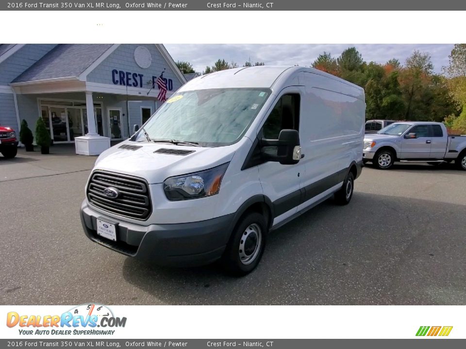 2016 Ford Transit 350 Van XL MR Long Oxford White / Pewter Photo #3