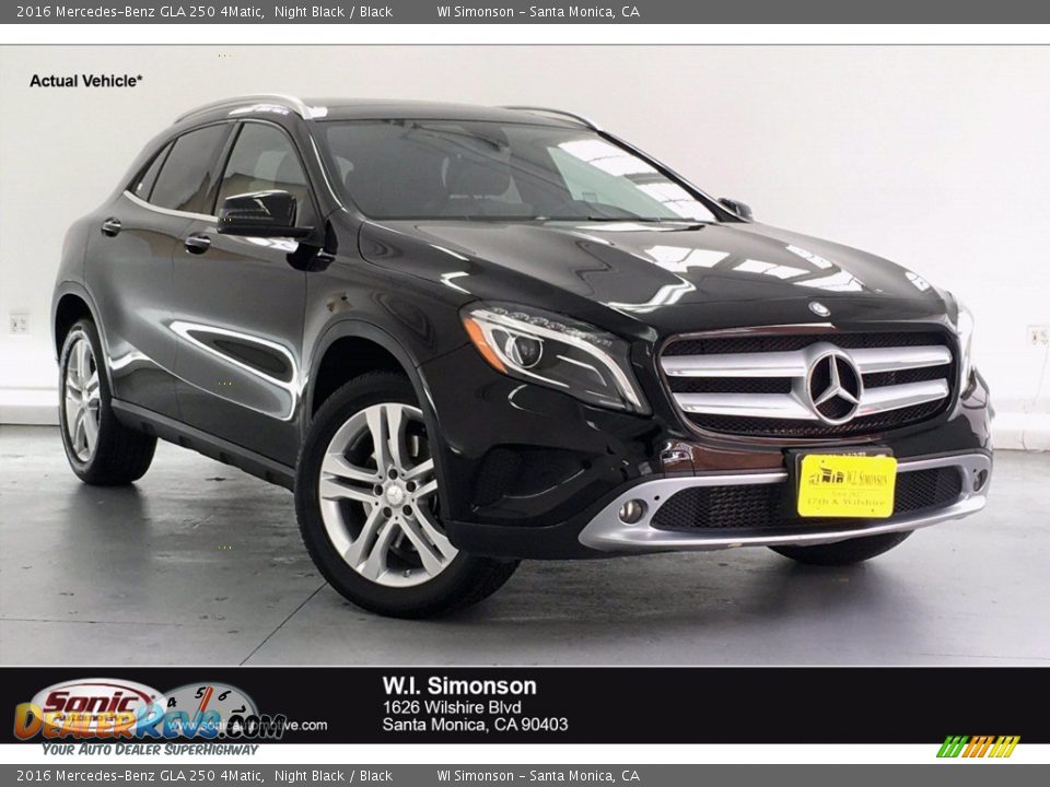 2016 Mercedes-Benz GLA 250 4Matic Night Black / Black Photo #1