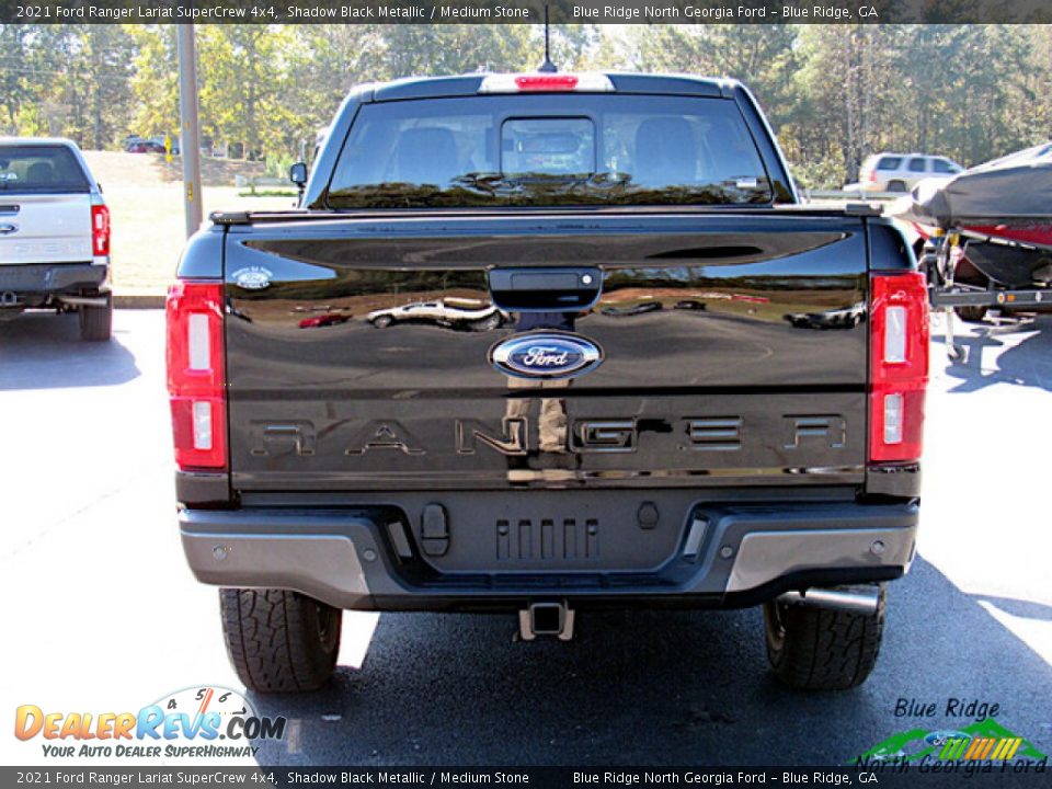 2021 Ford Ranger Lariat SuperCrew 4x4 Shadow Black Metallic / Medium Stone Photo #4