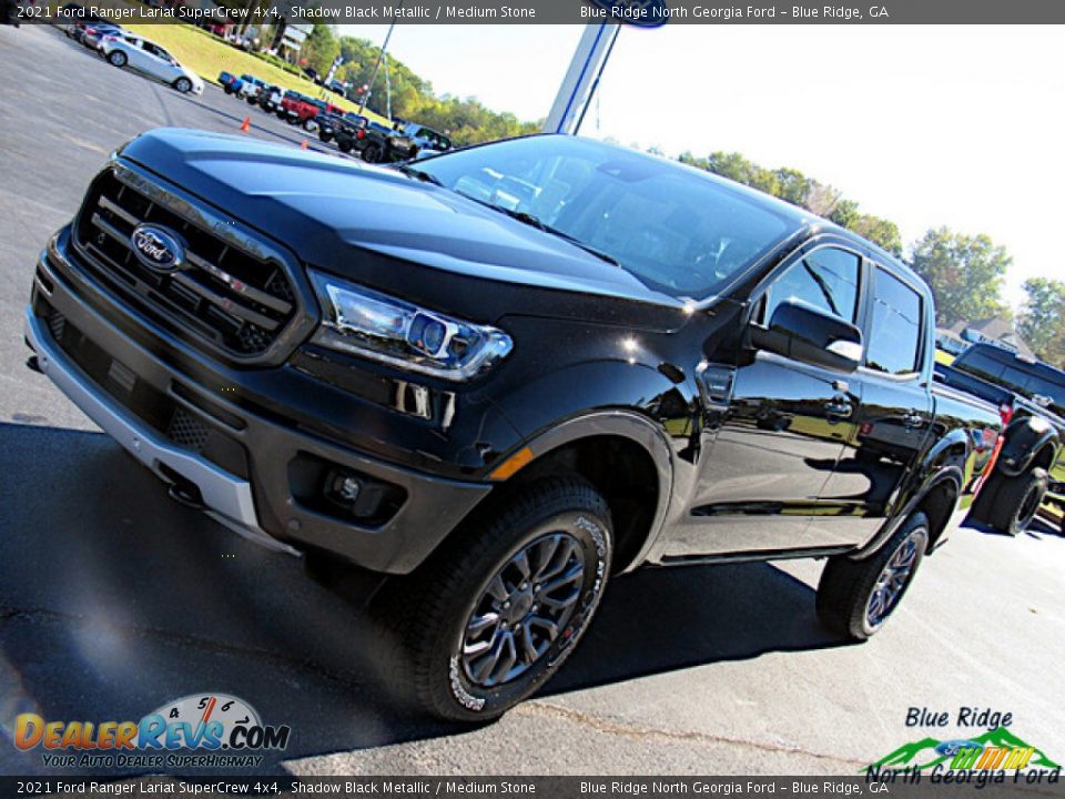 2021 Ford Ranger Lariat SuperCrew 4x4 Shadow Black Metallic / Medium Stone Photo #25