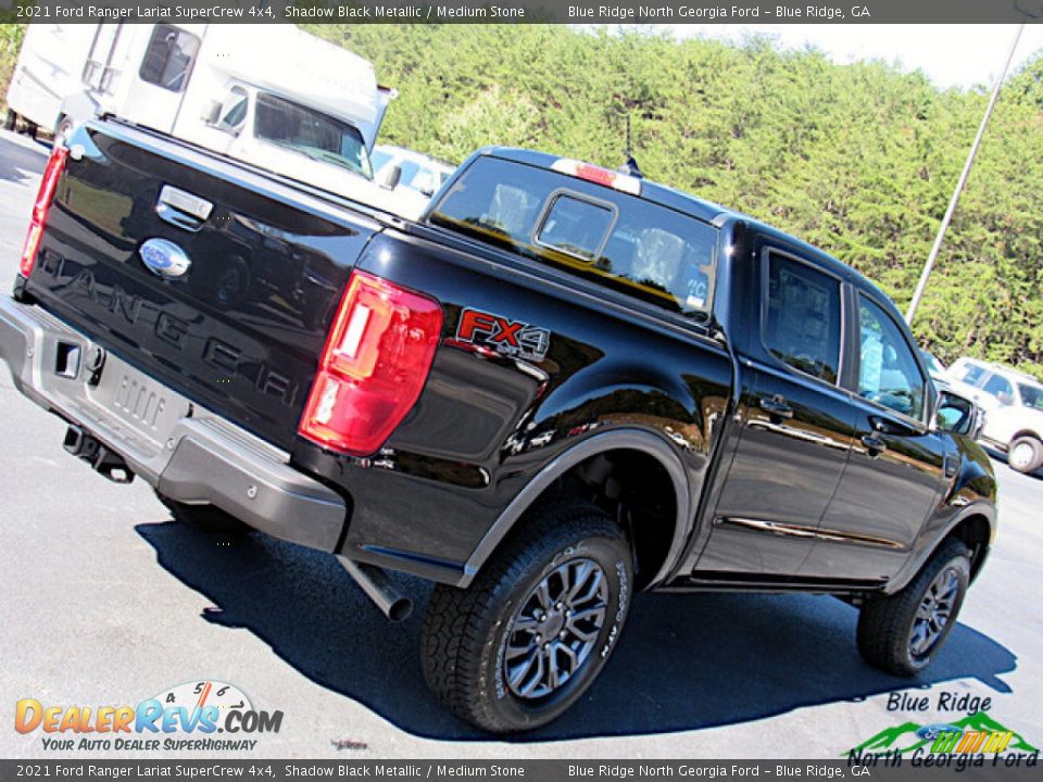 2021 Ford Ranger Lariat SuperCrew 4x4 Shadow Black Metallic / Medium Stone Photo #27