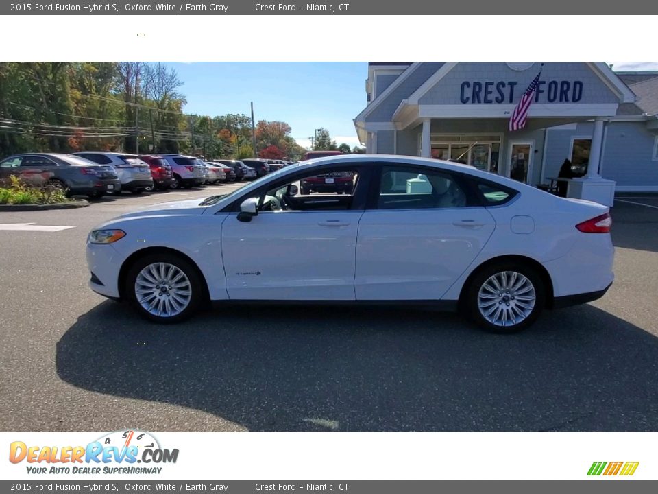 2015 Ford Fusion Hybrid S Oxford White / Earth Gray Photo #4