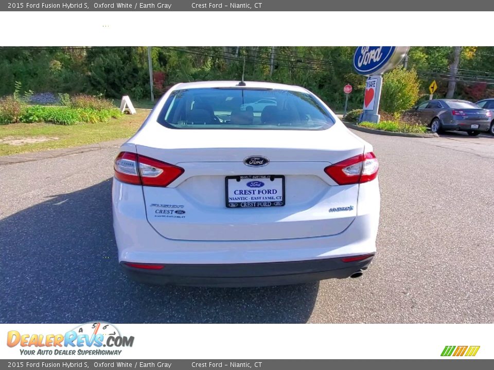 2015 Ford Fusion Hybrid S Oxford White / Earth Gray Photo #6