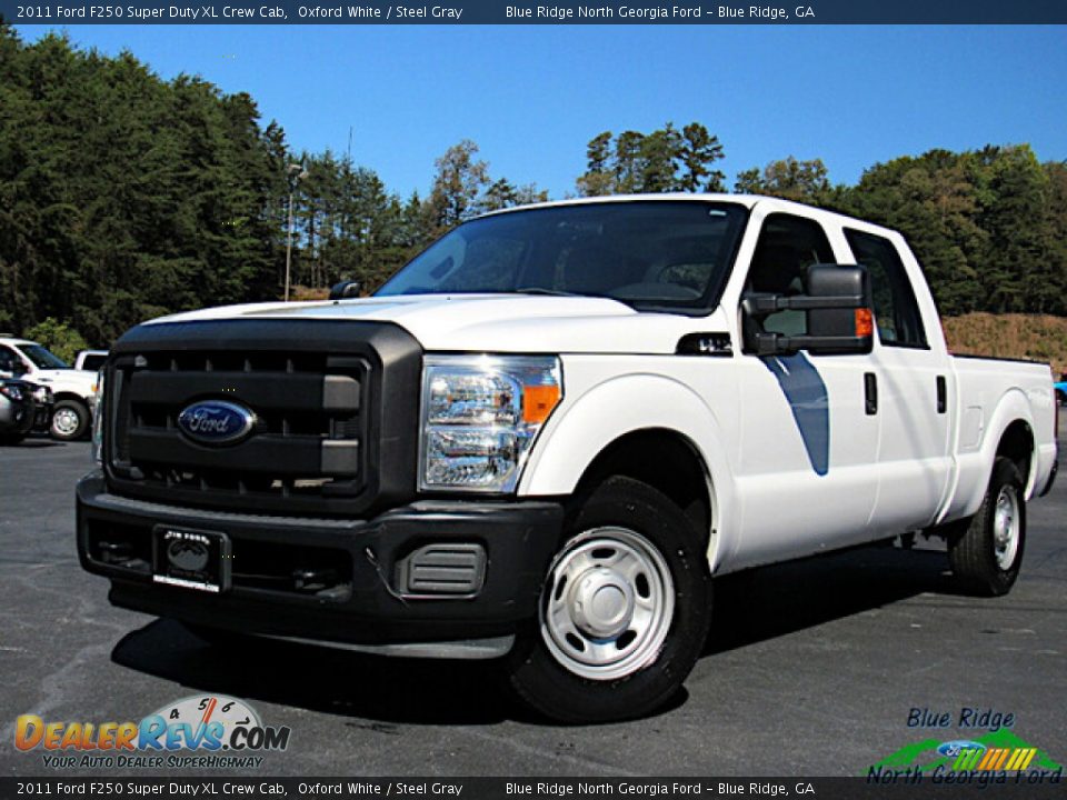 2011 Ford F250 Super Duty XL Crew Cab Oxford White / Steel Gray Photo #1